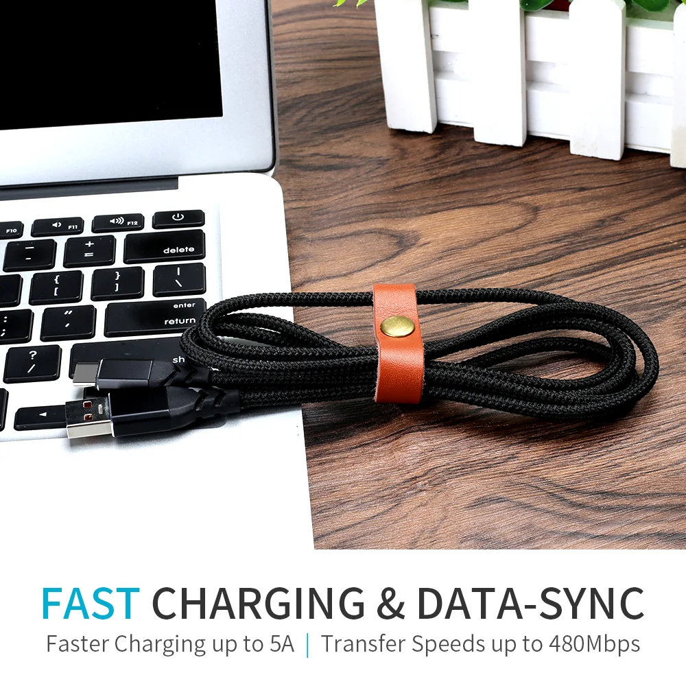 Factory Price USB type c cable 3.0 Nylon Braided 5A fast charging cable