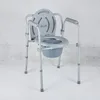 portable folding commode chair with toilet seat commode chair polyethylene handrail bucket toilet