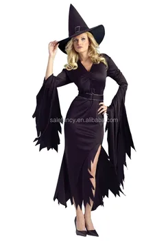 high quality pattern nice halloween costumes witch women costume qawc 8900