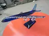 blue color crystal propeller-driven aircraft/airline/Boeing aeroplane for crystal transport models with engraved (R-1050