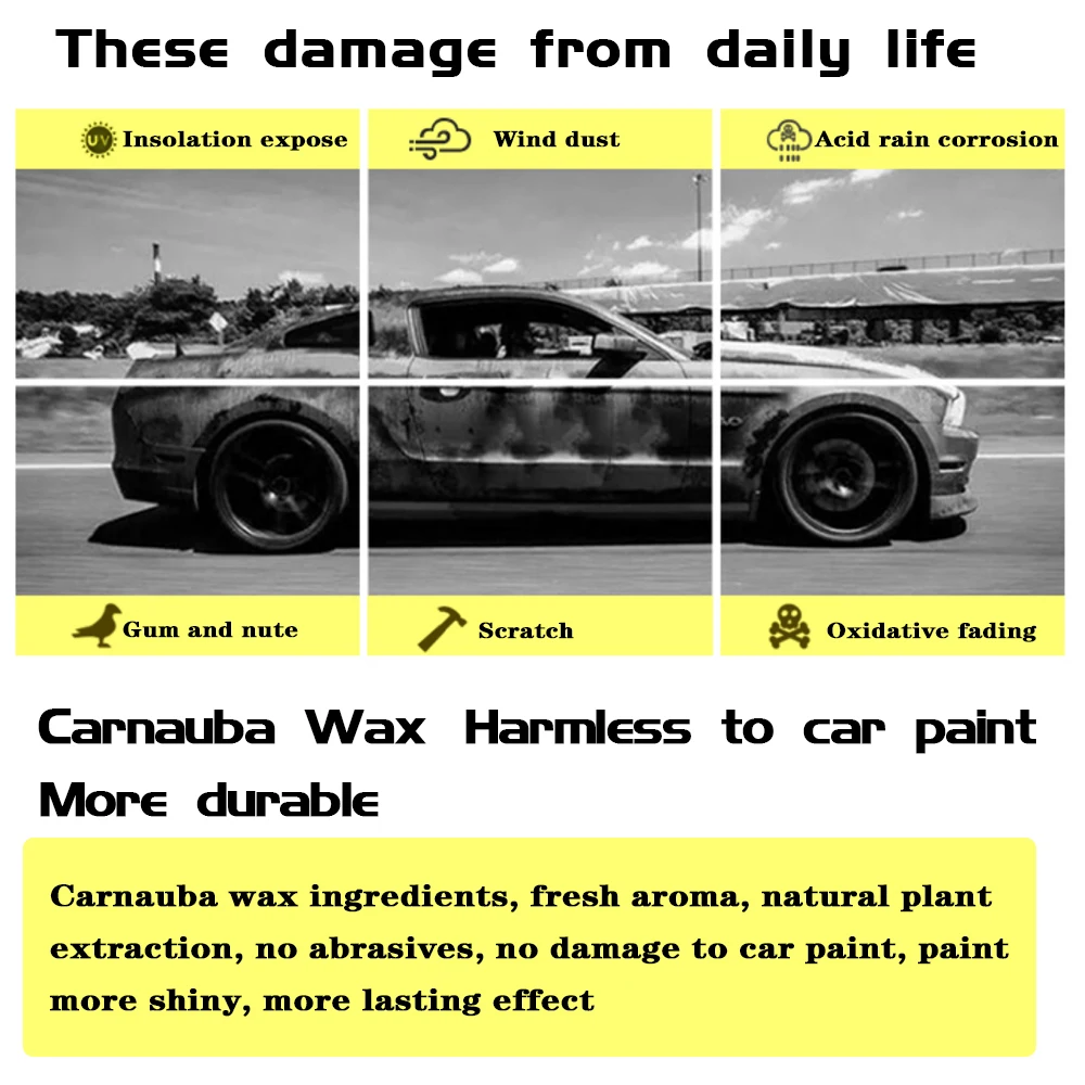 Auto food grade brazilian ceramic coating private label waterproof waterless care liquid crystal wash carnauba polish car wax