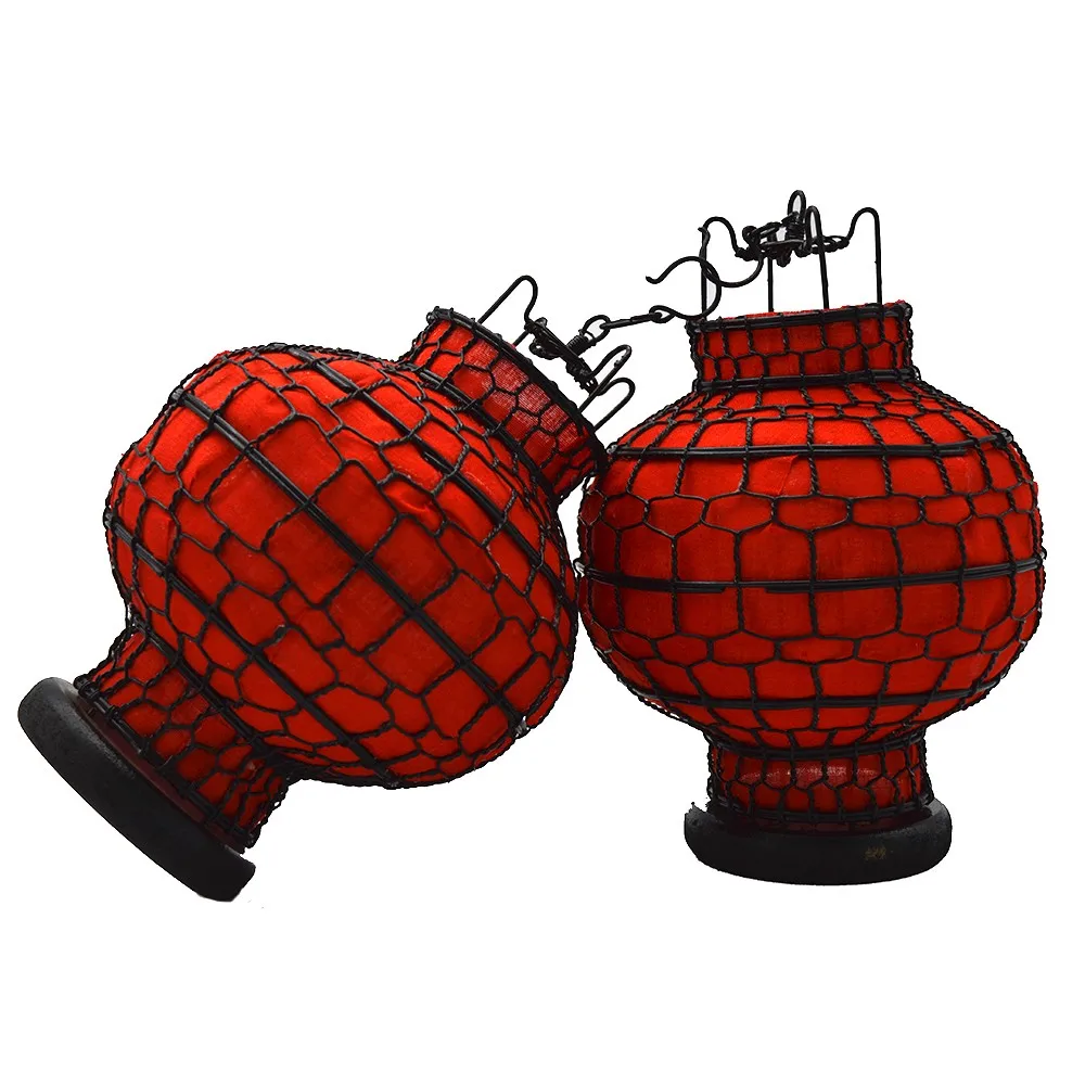 Chinese New Year Classical Ball Candle Lantern By Handwoven Wire