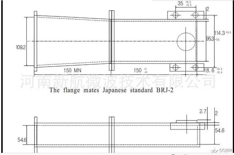 Aluminum Rectangular Waveguide For Microwave Oven Magnetron Aluminum Rectangular Waveguide For Microwave Oven Magnetron