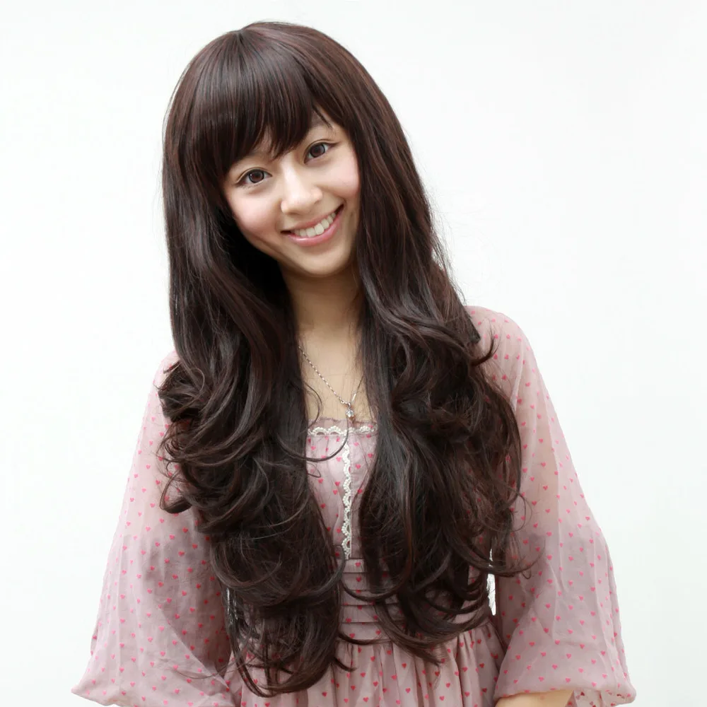 Get Quotations C2 B7 Cheap Wigs For Girl Synthetic Hair Hot New Korean Girls Thick Long Hair Repair Face Type Get Quotations C2 B7 Cheap Wigs For Girl Synthetic Hair Hot New Korean Girls Thick Long Hair Repair Face Type