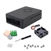 R3080 ABS Injection Molding Black White Dull Polish Transparent Box With Fan Raspberry Pi 3 Case