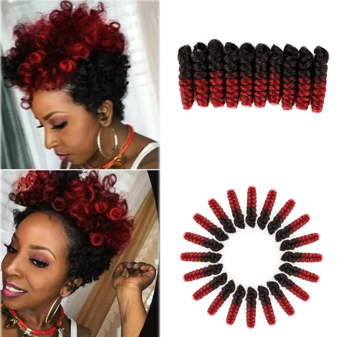 Buy Hairphocas 5 Pack 10 Inch Toni Short Jumpy Wand Curl Weave