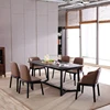 New design bali solid ash wood dining room table and chairs distressed desk leather chair E4016