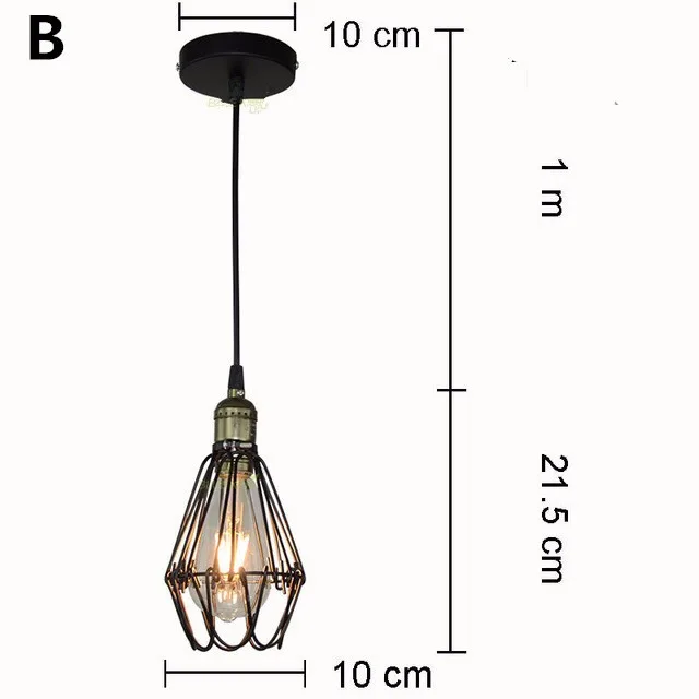 Black Metal Designer Pendant Light E27 Base Industrial Vintage Lighting Buy Metal Pendant