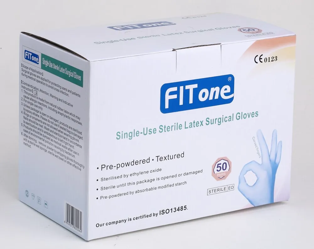 Fitone Sterile Powder Free/ Powdered Disposable Surgical Gloves - Buy ...