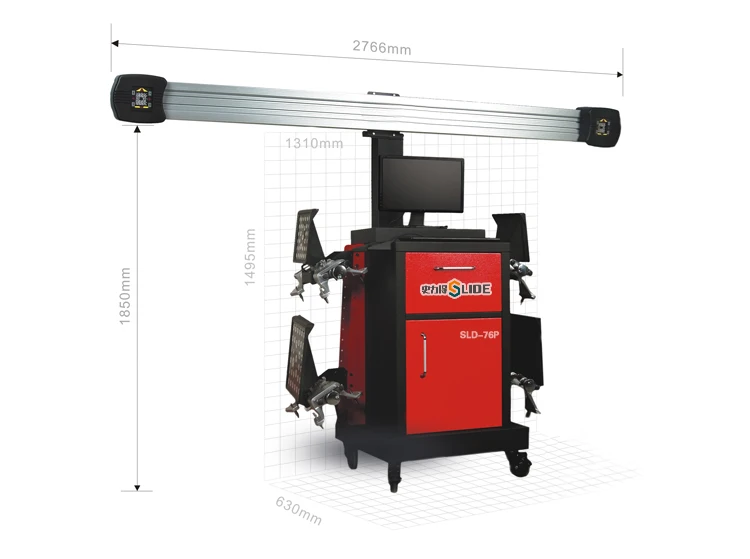 Sld76p Wheel Car Aligner Scissor Lift And Wheel Alignment Machine