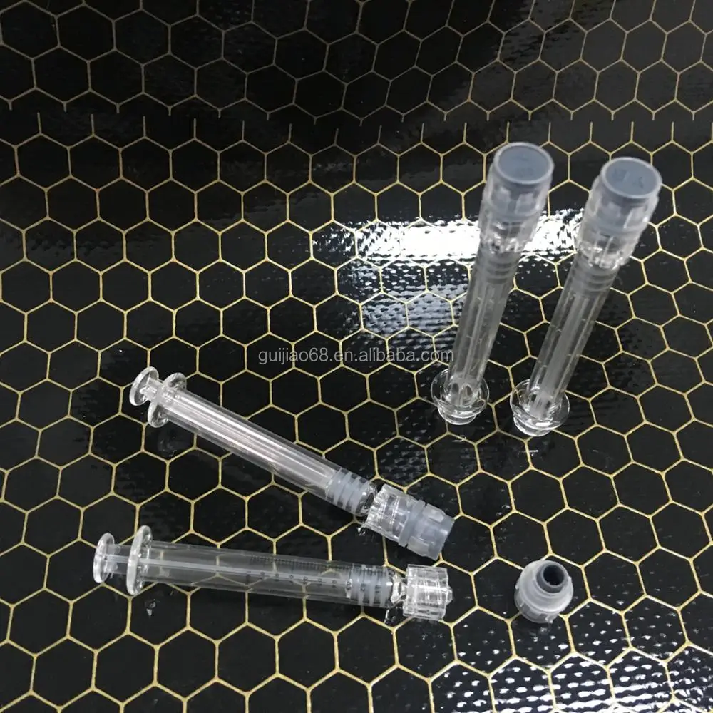 Cbd Oil Glass Syringe 1ml With Lure Lock Clear 1ml 2.25ml 3ml 5ml Glass