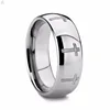 New Arrival Silver Plated Iron Cross Design Tungsten Rings