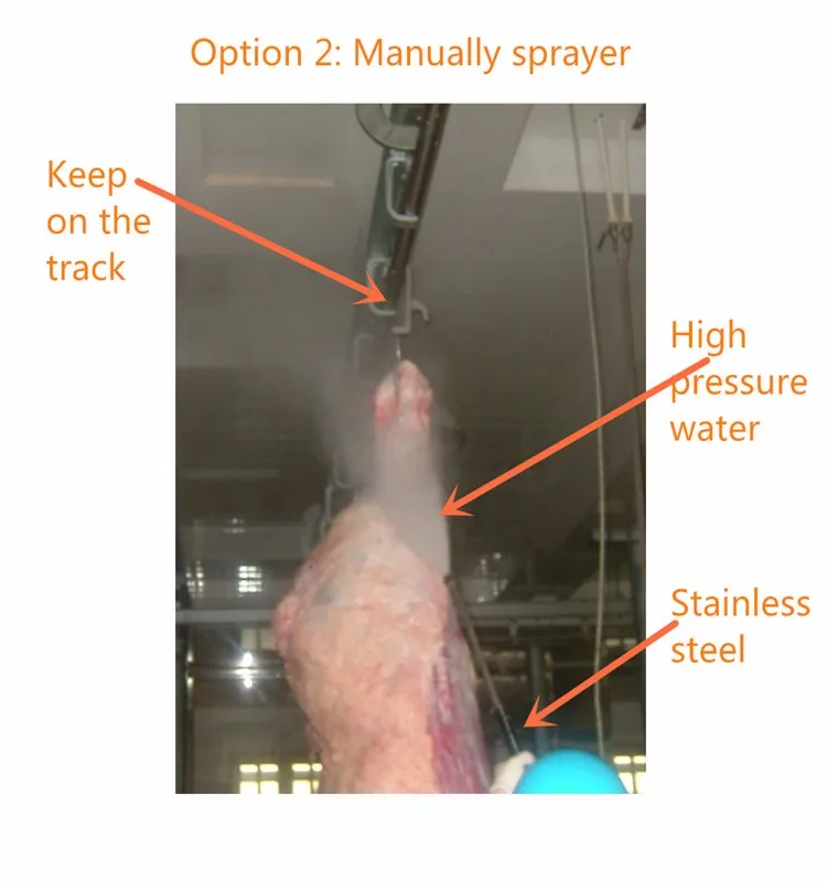 Cattle slaughterhouse line high pressure water spray cattle cleaning machine