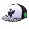 snapback weed embroidery , snap back hat print brim