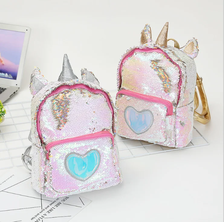 unicorn backpack glitter