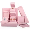 Wholesale velvet pink jewelry packaging boxes for earrings