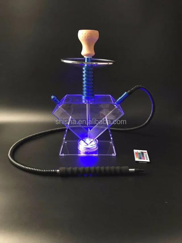Good Quality Small Acrylic Hookah Cheap Plastic Shisha With Led Light