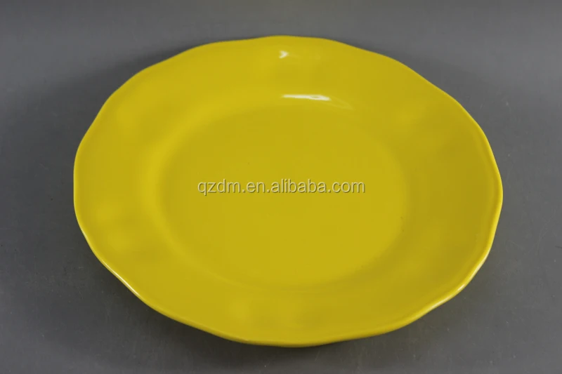 Good quality Melamine ware plate , Yellow Dishes 100%
