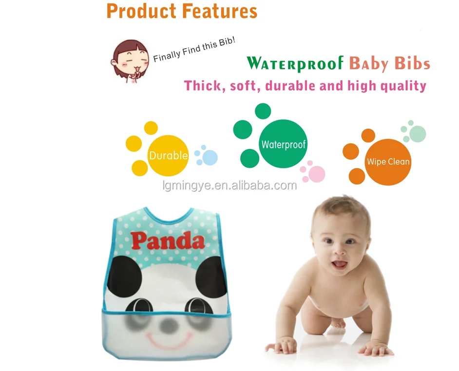 New Style Waterproof Plastic Peva Baby Bibs Buy New Style Waterproof