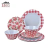 Best selling pink flower pattern melamine old style tableware set