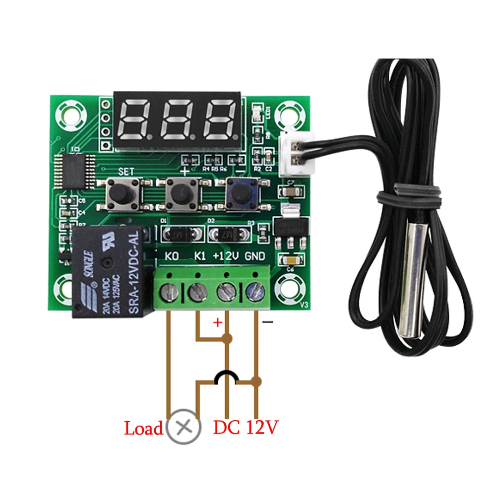 50-110 ° C 12V W1209 sensor de control de temperatura Termostato Digital Termostato 