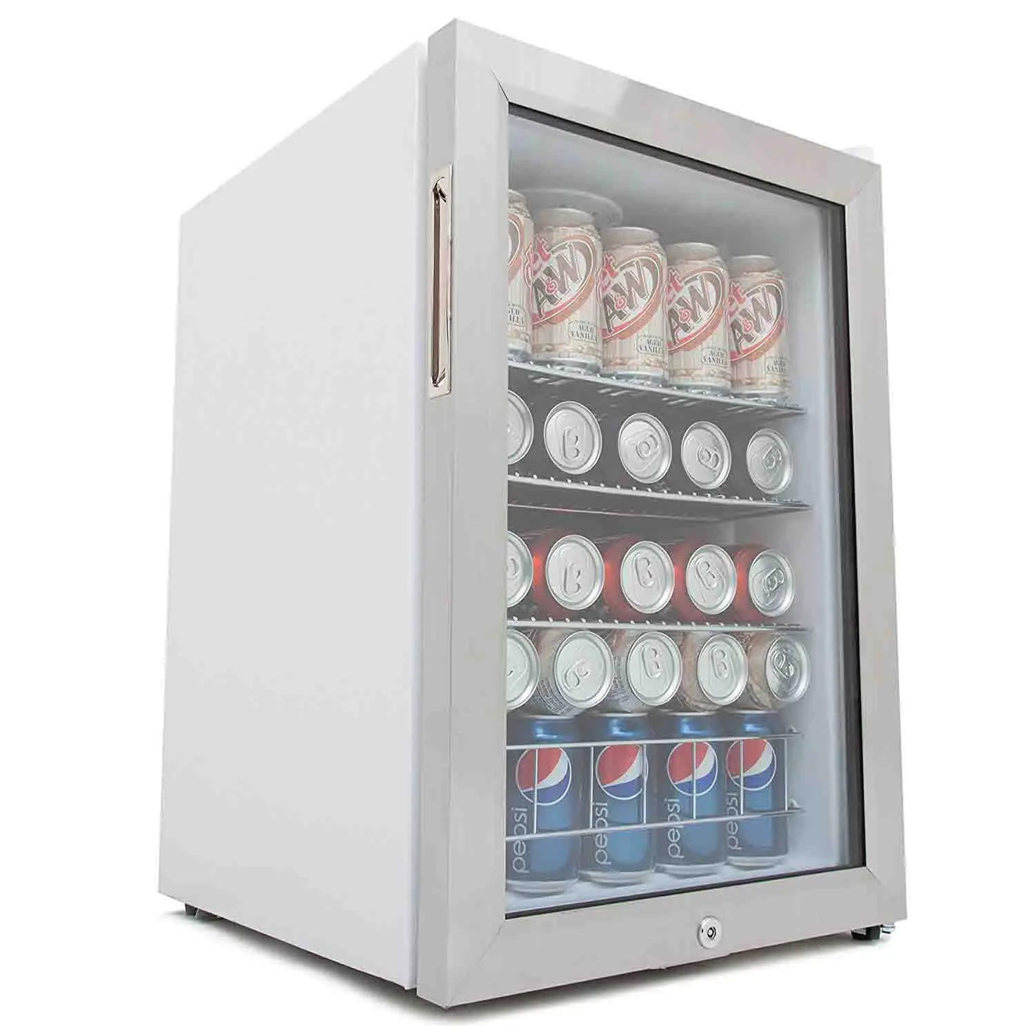 Energy Drink Display Fridge Mini Bar Fridge Cold Drink Refrigerator With Lock,90 Can Capacity