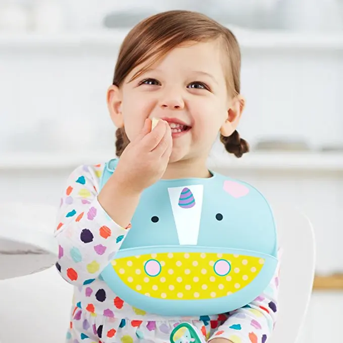 BPA-Free Waterproof Soft Durable and Easy to Clean Silicone Baby Bib