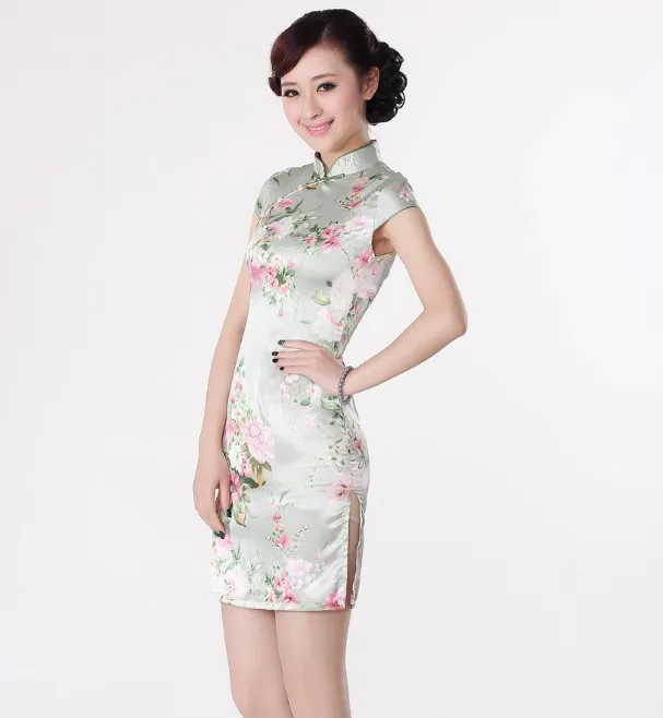 Bodycon Chinese Vintage Cheongsam Dress Cotton Linen Qipao AiLe 