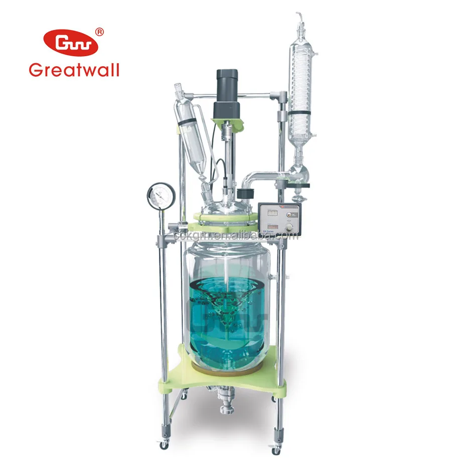 chemical v engineering 50l Jacketed Glass Bioreactor,Reaction Kettle,Chemical