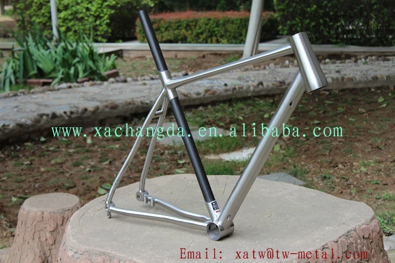Road Bike Frame Taper Head Tube Titanium Touring Bike Frame Flat Mount