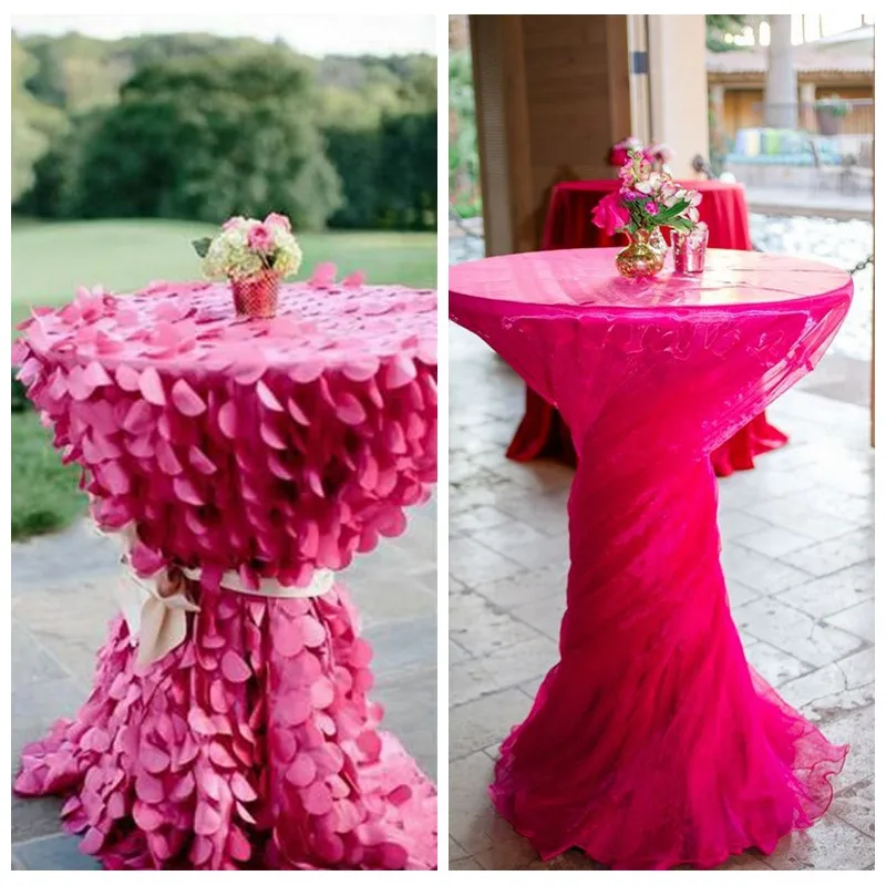 White Satin Ribbon Tied Cocktail Table Cover Pleat Table Linens Buy Pleat Table Linens,Ribbon
