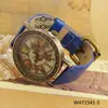 Vintage And Romantic Paris Late Autumn Red Leather Watch Genius Cow Leather Watch