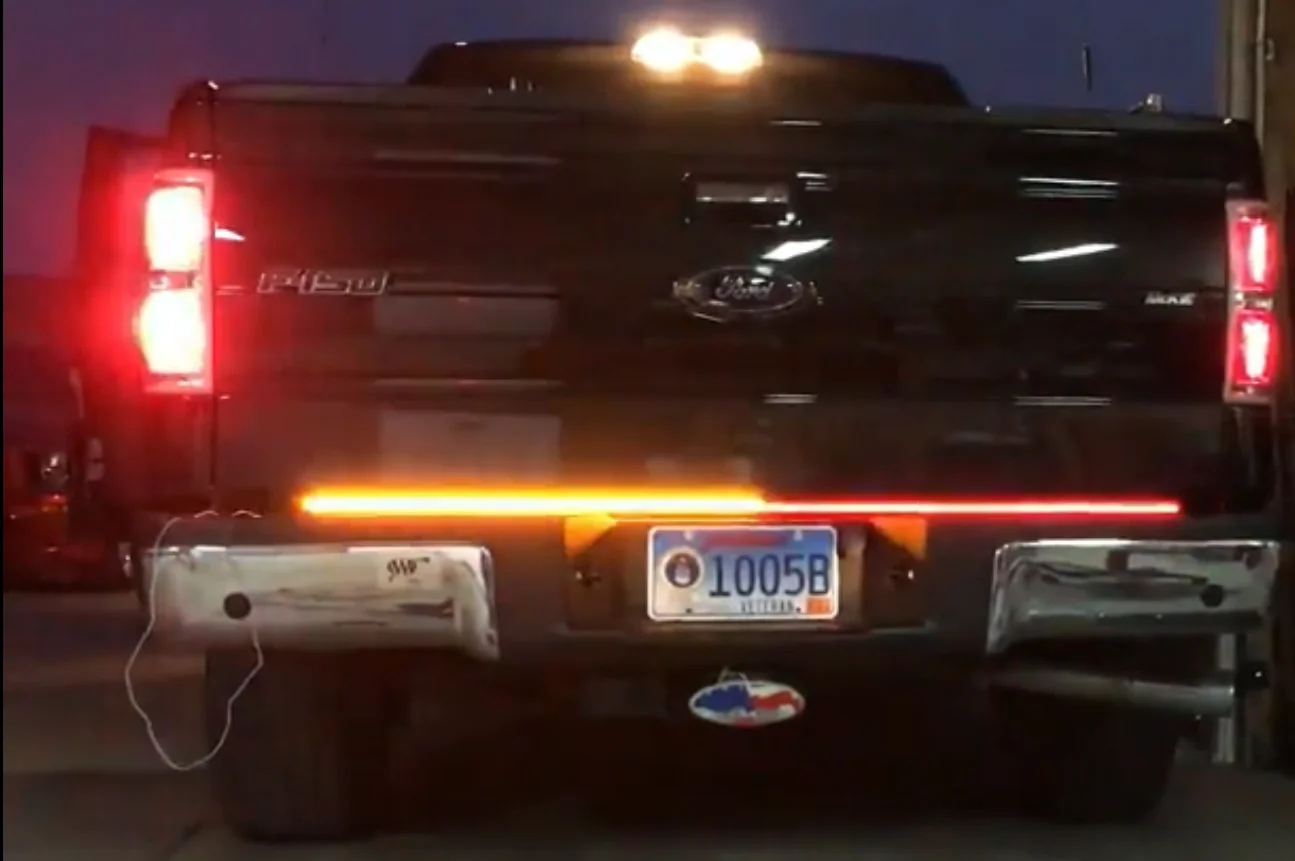 RECON CAR 60" LED TAILGATE LIGHT BARS AMBER SCANNING TRUCK