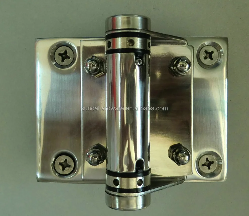 Stainless Steel Adjust Spring Loaded Door Hinge For Frameless Glass