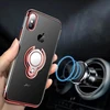 Transparent TPU mobile phone case for iphone xs max car magnet protective soft cover case for iphone xs max