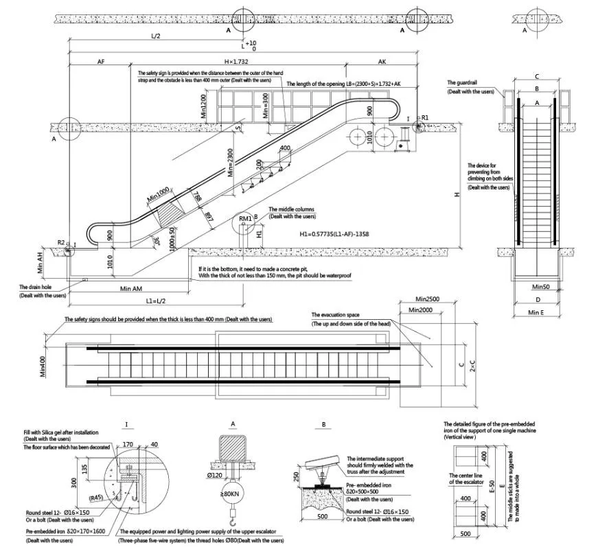 Эскалатор чертеж dwg