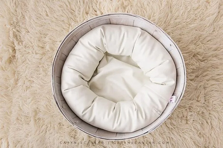 DATO Newborn Photography Basket Filler 4pcs Wheat Donut Posing Props Baby Pillow 
