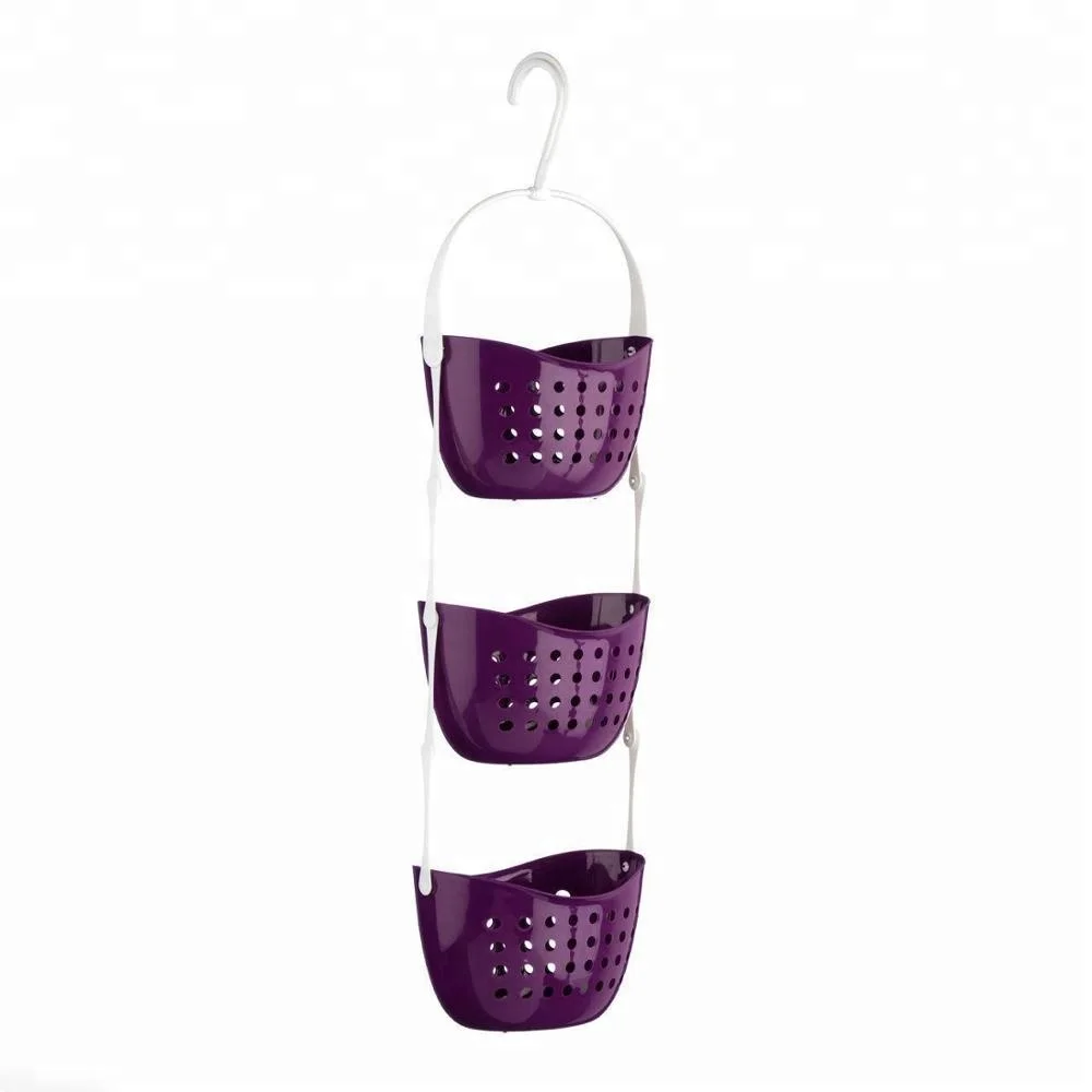 3 Tier Hanging Basket For Shower Caddy Plastic Storage Hanging Baskets For Bath Decor Buy Storage Basket Bathroom Caddy 3 Tier Hanging Basket Product On Alibaba Com