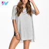 woman's fashion Casual Loose Tees Stepped Hemn t-shirt