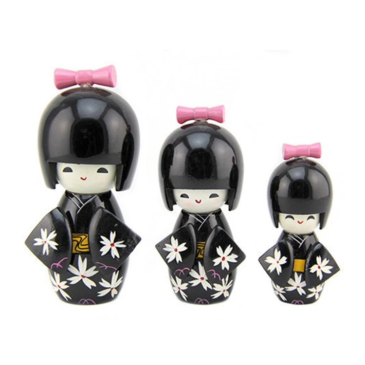 Fq Brand Wooden Child Antique Kokeshi Traditional Japanese Baby Doll