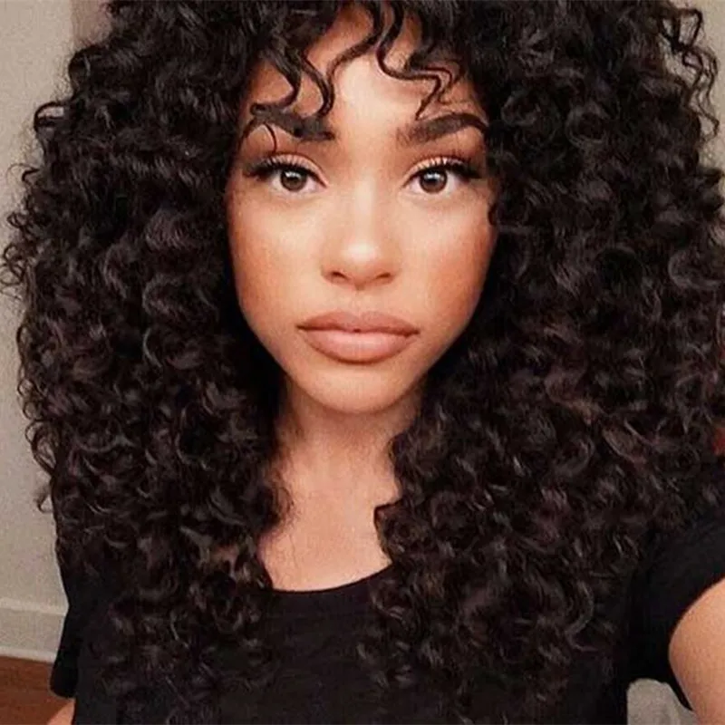 Fashion Darling Afro Curly Human Hair Extensions Blonde Brazilian
