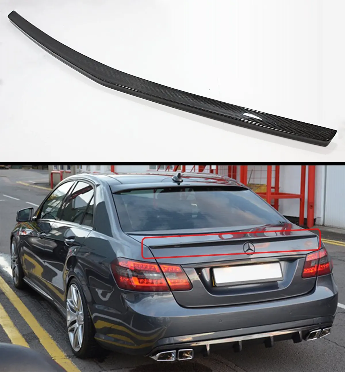 Mercedes-Benz W124 AMG Style Boot Tail Trunk Spoiler Wing Ducktail Lip Sedan