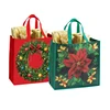 Fashion reusable holiday large shopping totes Christmas non woven bag for carrying presents