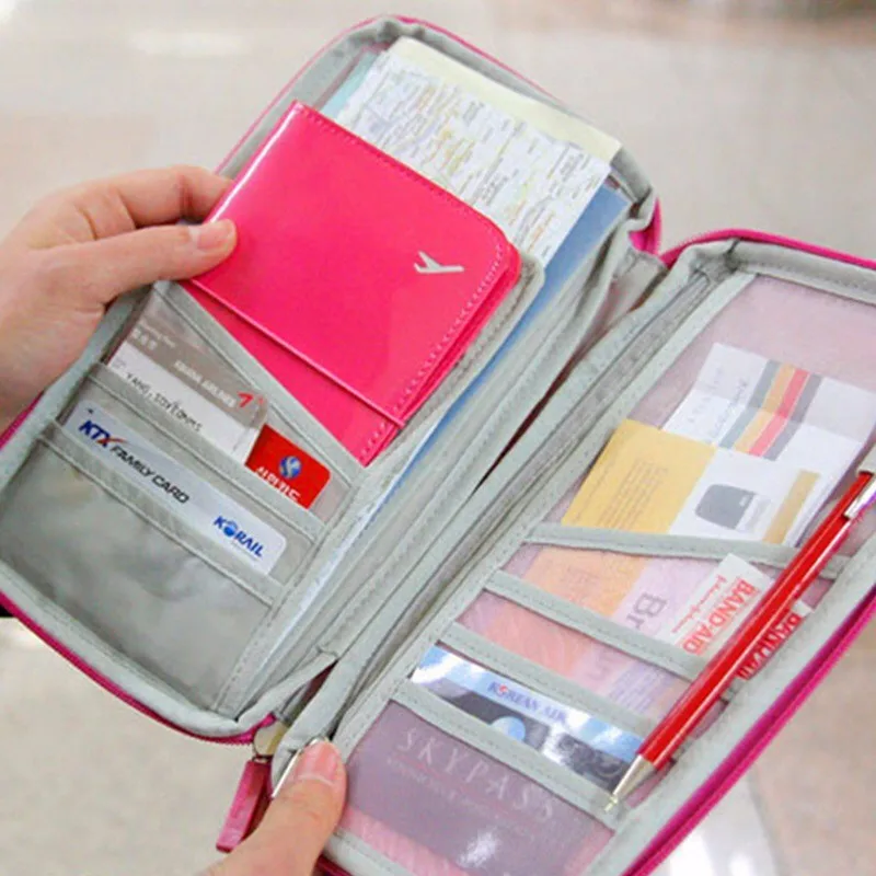 Travel Wallet & Family Passport Holder Blocking Document Organizer Case