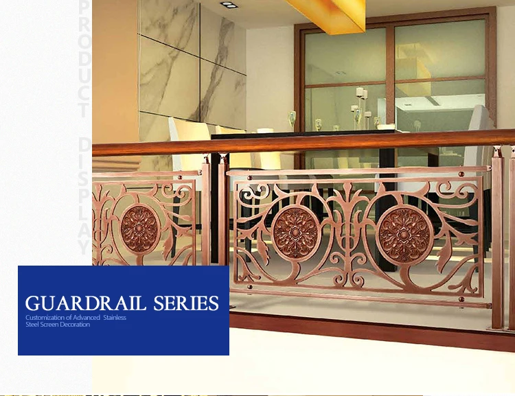 private house villa indoor decorative stainless staircase handrails decking metal balustrade inox cheap deck railing
