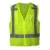 BEST Polyester Mesh Fabric Reflective Work Vest with Zipper Closure for Breathable and Lightweight