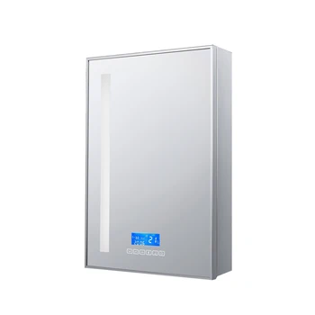Smart Bathroom Mirror Cabinet With Digital Clock And Bluetooth