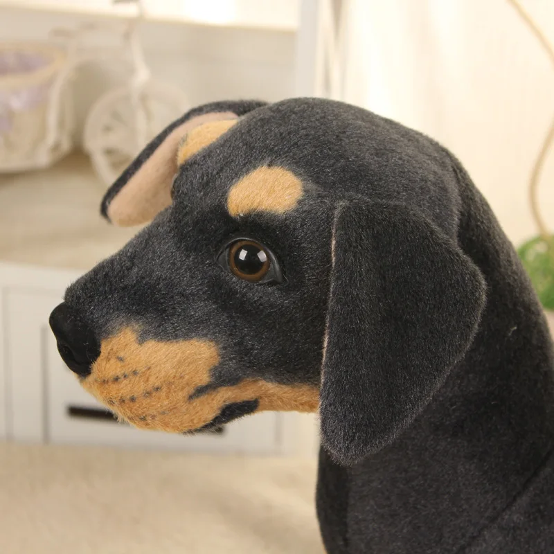 Recheado de Pelúcia Brinquedo de Simulação de Rottweiler Presente de Aniversário Cão 27x25 cm Lance Macio Travesseiro H0777 6 Almofada macia do lance do cão 27x25cm de rottweiler da simulação do brinquedo do luxuoso