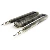 220v 1800w Finned Tubular Heater W Shaped Stainless Steel Air Heating Element with M12 Thread For Load Bank
