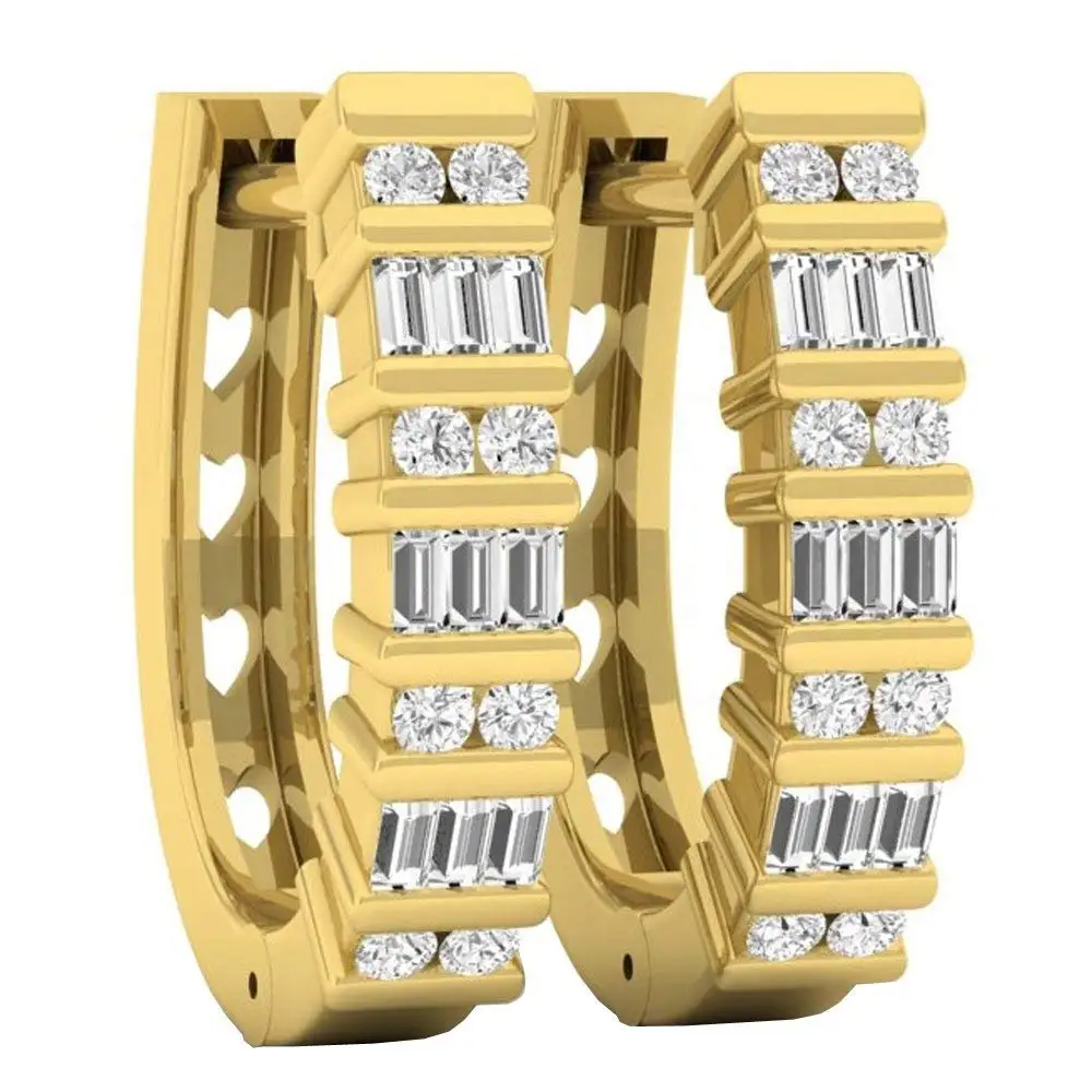 Hoop Earrings Lightz Coll Rnd 10Mm 2Row Gliter Hoop
